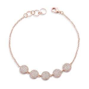 Elegant Pear and Round Cubic Zirconia Tennis Bracelet